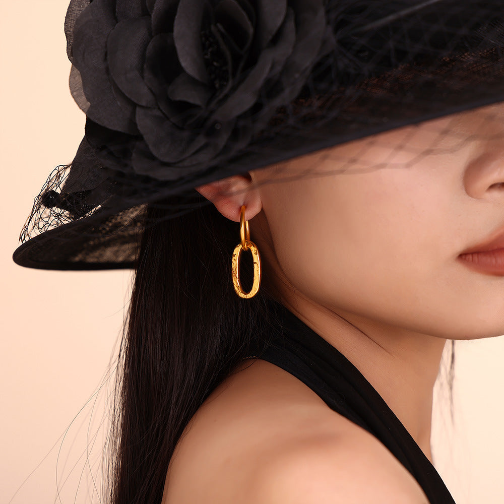 Retro Asymmetrical Geometric-Style Earrings For Women