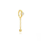 European And American-style Fashion Cross-chain Tassel Earrings